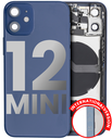 Back Housing W/ Small Components Pre-Installed Compatible For iPhone 12 Mini (International Version) (Used OEM Pull: Grade A) (Blue)