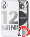 Back Housing W/ Small Components Pre-Installed Compatible For iPhone 12 Mini (International Version) (Used OEM Pull: Grade A) (White)
