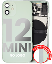 Back Housing W/ Small Components Pre-Installed Compatible For iPhone 12 Mini (No Logo) (Aftermarket Plus) (International Version) (Green)