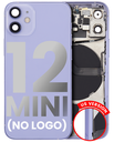 Back Housing W/ Small Components Pre-Installed Compatible For iPhone 12 Mini (US Version) (No Logo) (Aftermarket Plus) (Purple)