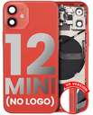 Back Housing W/ Small Components Pre-Installed Compatible For iPhone 12 Mini (US Version) (No Logo) (Aftermarket Plus) (Red)