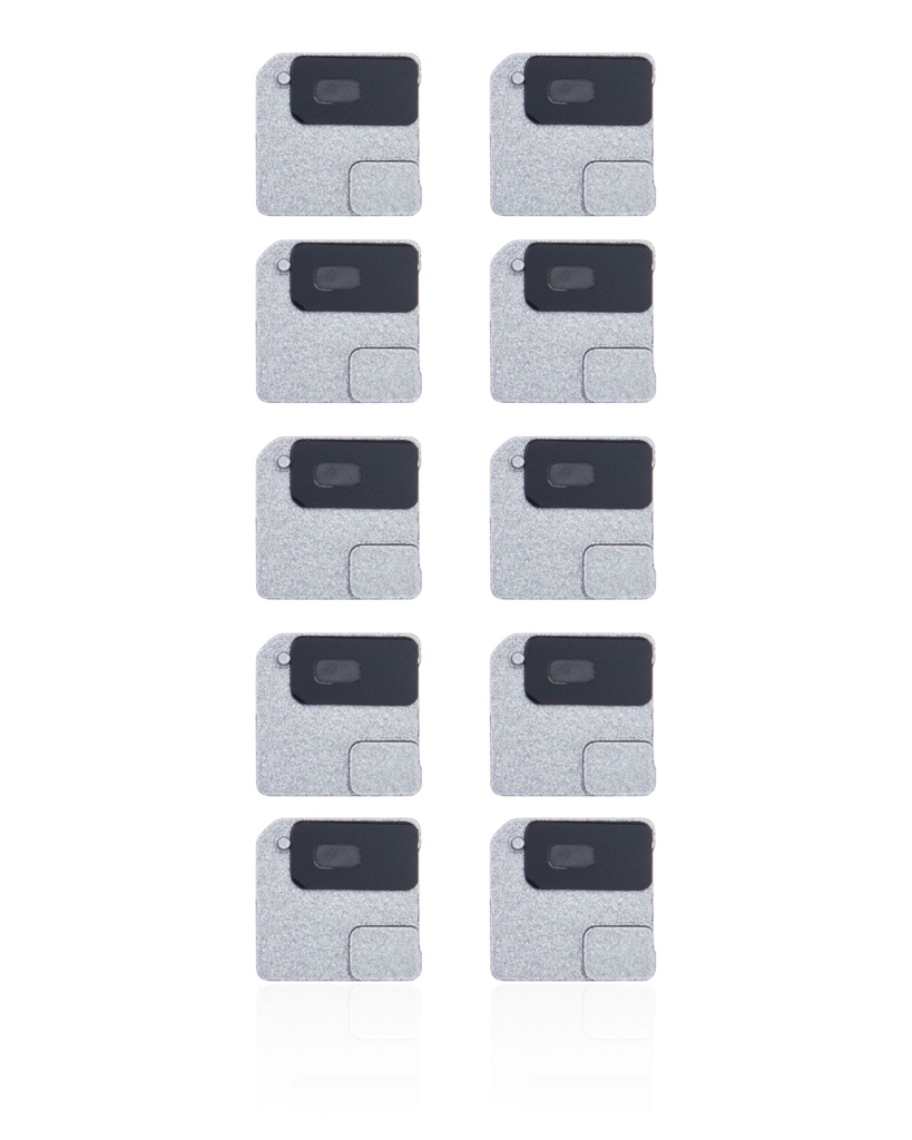 Flash Light / Power Flex Bracket With Microphone Mesh Compatible For iPhone 12 Mini (Black) (10 Pack)