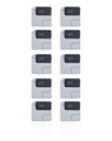 Flash Light / Power Flex Bracket With Microphone Mesh Compatible For iPhone 12 Mini (Black) (10 Pack)