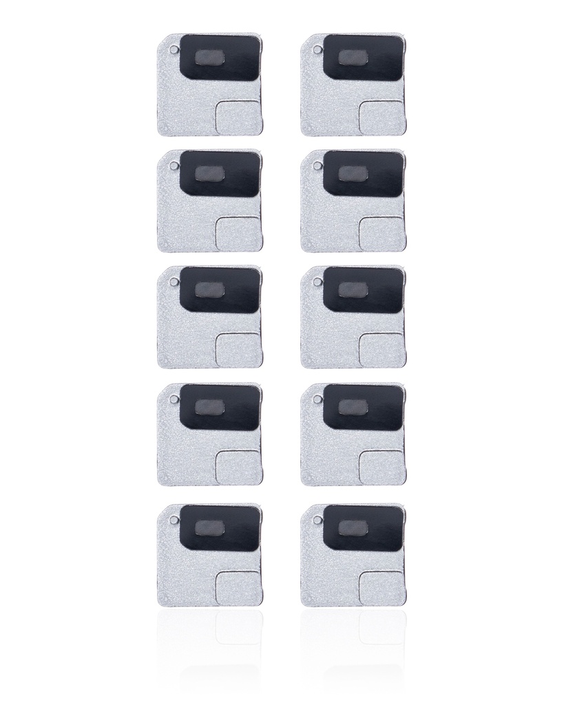 Flash Light / Power Flex Bracket With Microphone Mesh Compatible For iPhone 12 Mini (White) (10 Pack)
