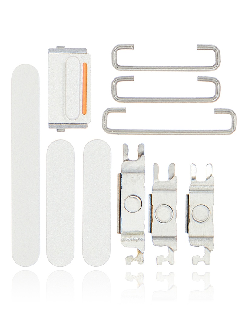 Hard Buttons (Power / Volume / Switch) Compatible For iPhone 12 Mini (White)