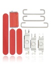 Hard Buttons (Power / Volume / Switch) Compatible For iPhone 12 Mini (Red)