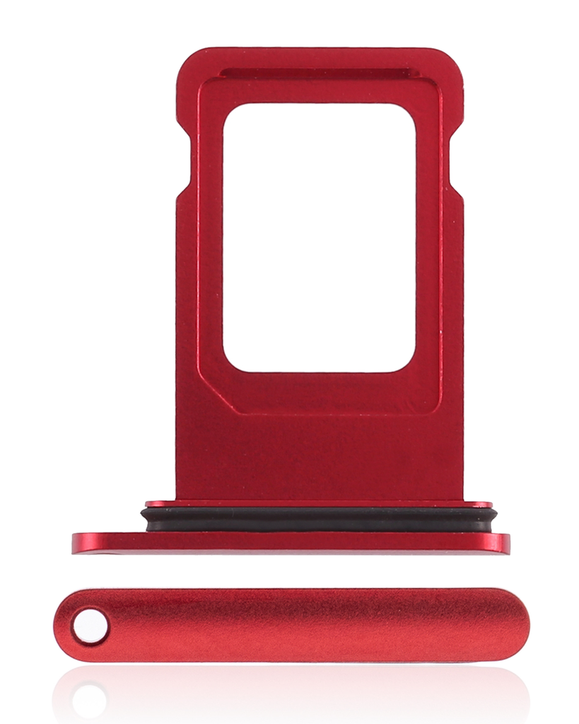 Dual Sim Card Tray Compatible For iPhone XR (Red)