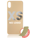 Back Glass With 3M Adhesive Compatible For iPhone XS (No Logo / Large Camera Hole) (Gold)