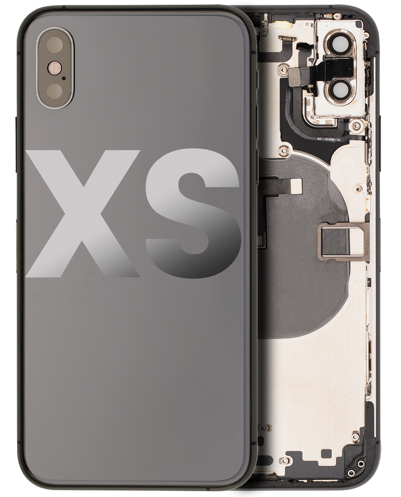Back Housing W/ Small Components Pre-Installed Compatible For iPhone XS (Used OEM Pull: Grade B) (Space Gray)