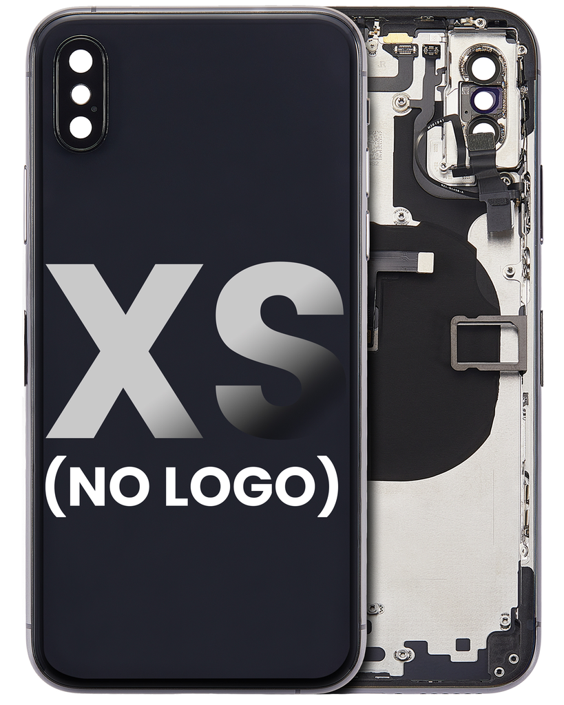 Back Housing W/ Small Components Pre-Installed Compatible For iPhone XS (No Logo) (Aftermarket Plus) (Space Gray)