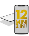 2 in 1 With Frame Included (Front Glass + OCA Pre-Installed) Compatible For iPhone 12 Mini (OCA Master)