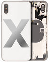 Back Housing W/ Small Components Pre-Installed Compatible For iPhone X (Used OEM Pull: Grade A) (Silver)