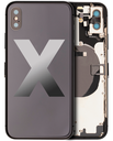 Back Housing W/ Small Components Pre-Installed Compatible For iPhone X (Used OEM Pull: Grade A) (Space Gray)