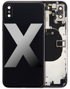 Back Housing W/ Small Components Pre-Installed Compatible For iPhone X (No Logo) (Aftermarket Plus) (Space Gray)