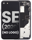 Back Housing W/ Small Components Pre-Installed Compatible For iPhone SE (2020) (No Logo) (Aftermarket Plus) (Black)