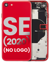Back Housing W/ Small Components Pre-Installed Compatible For iPhone SE (2020) (No Logo) (Aftermarket Plus) (Red)