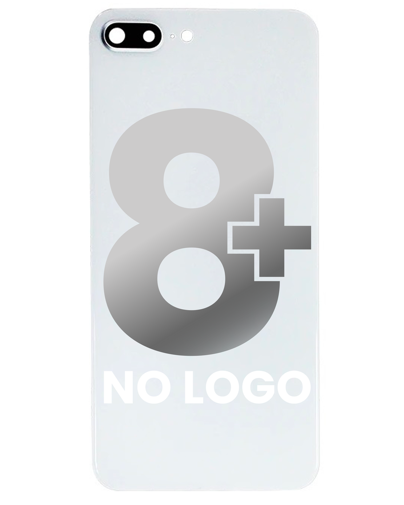 Back Cover Glass With Back Camera Lens Compatible For iPhone 8 Plus (No Logo) (Silver)