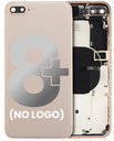 Back Housing W/ Small Components Pre-Installed Compatible For iPhone 8 Plus (No Logo) (Aftermarket Plus) (Gold)