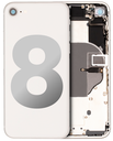 Back Housing W/ Small Components Pre-Installed Compatible For iPhone 8 (Used OEM Pull: Grade B) (Silver)