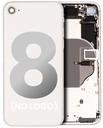 Back Housing W/ Small Components Pre-Installed Compatible For iPhone 8 (Used OEM Pull: Grade A) (Silver)
