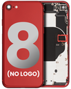 Back Housing W/ Small Components Pre-Installed Compatible For iPhone 8 (No Logo) (Aftermarket Plus) (Red)