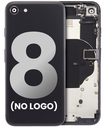 Back Housing W/ Small Components Pre-Installed Compatible For iPhone 8 (No Logo) (Aftermarket Plus) (Space Gray)