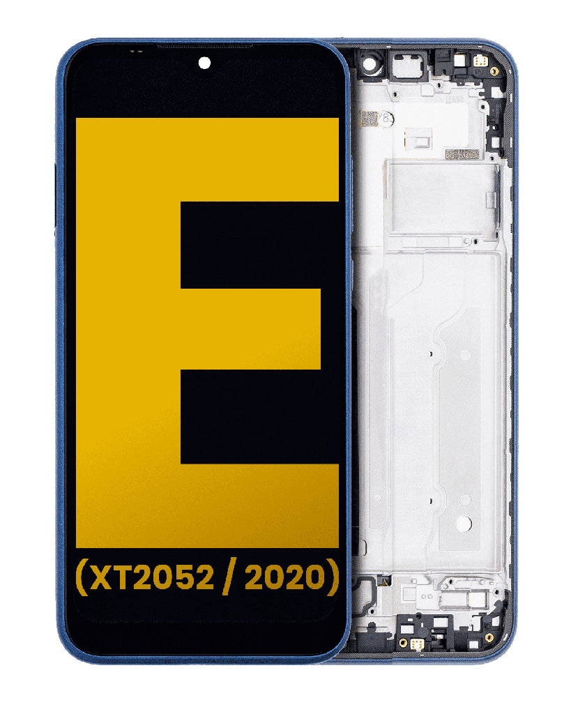 LCD Assembly With Frame Compatible For Motorola Moto E (XT2052/2020) (Refurbished) (Midnight Blue)