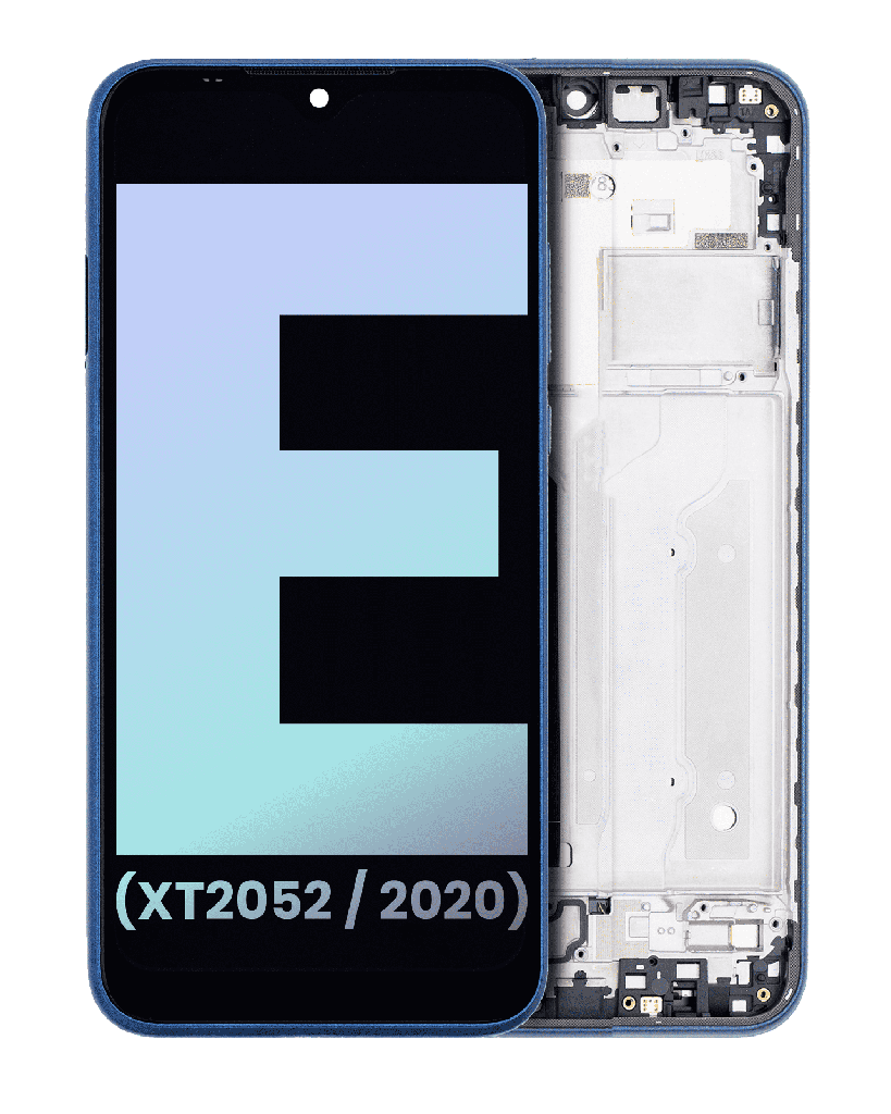 LCD Assembly With Frame Compatible For Motorola Moto E (XT2052/2020) (Genuine OEM) (Midnight Blue)