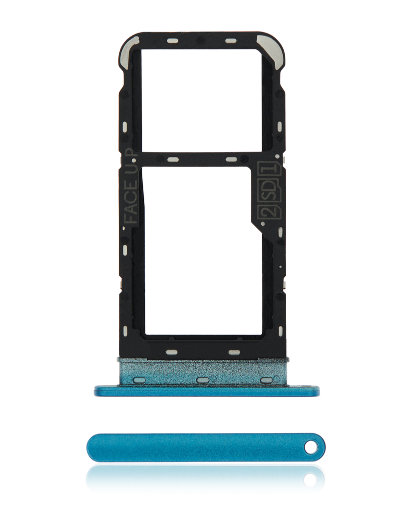 Dual Sim Card Tray Compatible For Motorola Moto E7 Power (XT2097-6/2021) (Tahiti Blue)