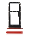 Dual Sim Card Tray Compatible For Motorola Moto E7 Power (XT2097-6/2021) (Coral Red)