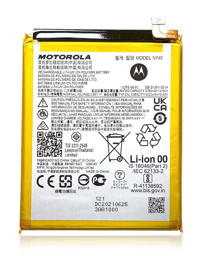 Replacement Battery Compatible For Motorola Moto G Pure (XT2163/2021)/E20 (XT2155/2021) (NT40) (Genuine OEM)