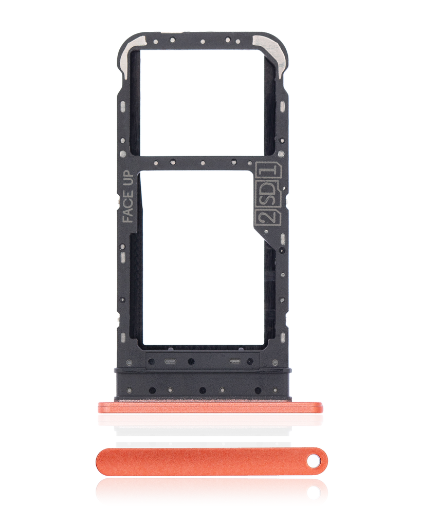 Dual Sim Card Tray Compatible For Motorola Moto E7 (XT2095/2020) (Satin Coral)