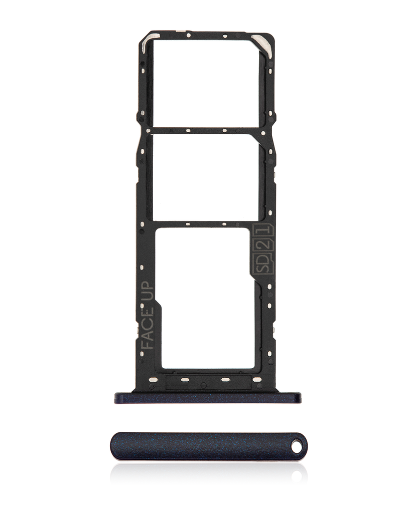 Dual Sim Card Tray Compatible For Motorola Moto E6S (XT2053/2020) (Peacock Blue)