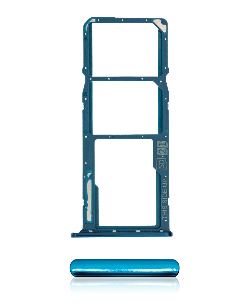Dual Sim Card Tray Compatible For Motorola Moto E6 Play (XT2029/2019) (Turquoise Blue)
