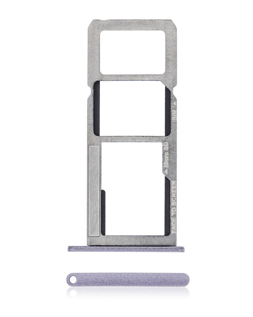Dual Sim Card Tray Compatible For Motorola Moto E5 Play (XT1921/2018) (Gray)