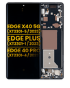 OLED Assembly With Frame Compatible For Motorola Edge X40 5G (XT2301-5/2023)/Edge Plus (XT2301-1/2023)/Edge 40 Pro (XT2301-4/2023) (Refurbished) (Interstellar Black)