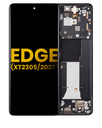 OLED Assembly With Frame Compatible For Motorola Moto Edge 2023 (XT2305) (Refurbished) (Eclipse Black)