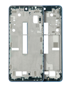 Mid-Frame Housing Compatible For Motorola Edge 20 Pro (XT2153-1/2021) (Blue Vegan Leather)