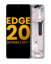 LCD Assembly With Frame Compatible For Motorola Edge 20 (XT2143/2021) (Refurbished) (Frosted White)