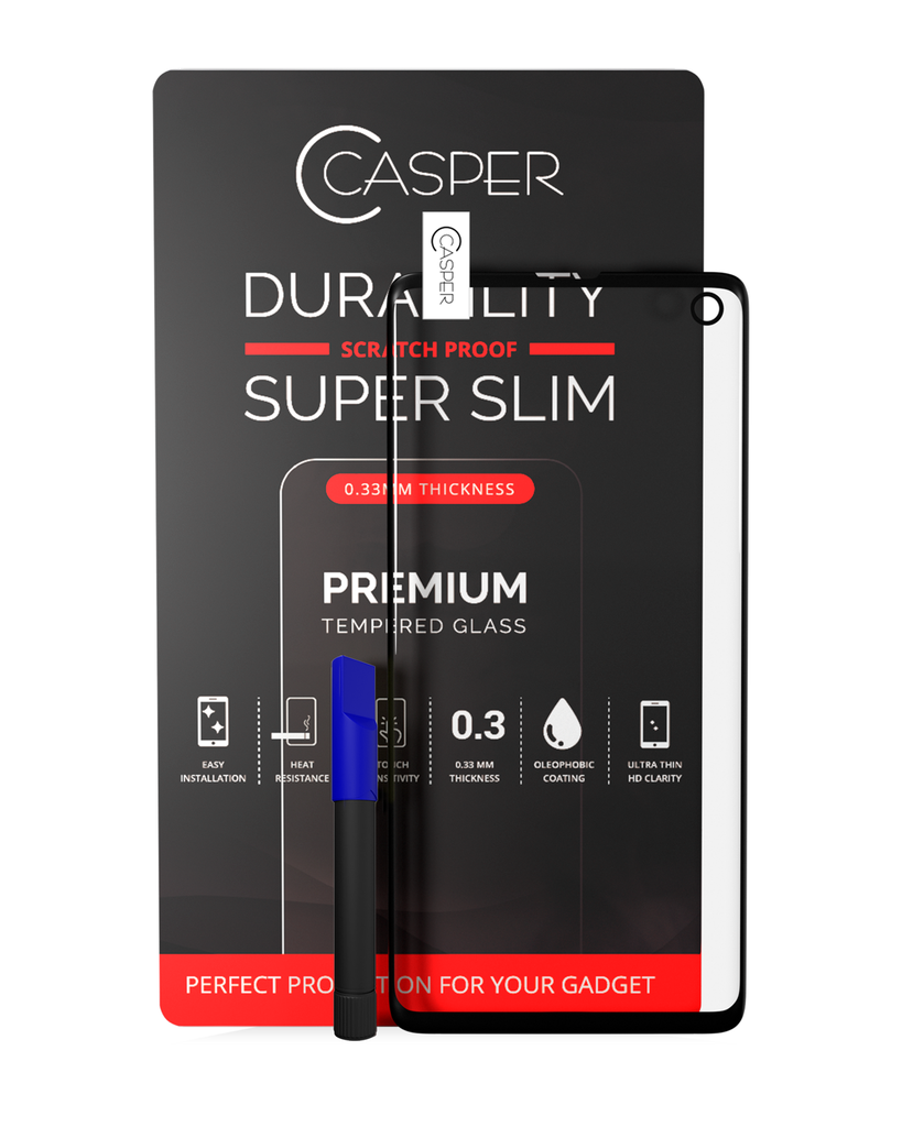 Casper UV Tempered Glass With Glue Compatible For Samsung Galaxy S9 Plus (Case Friendly) (Retail Pack)
