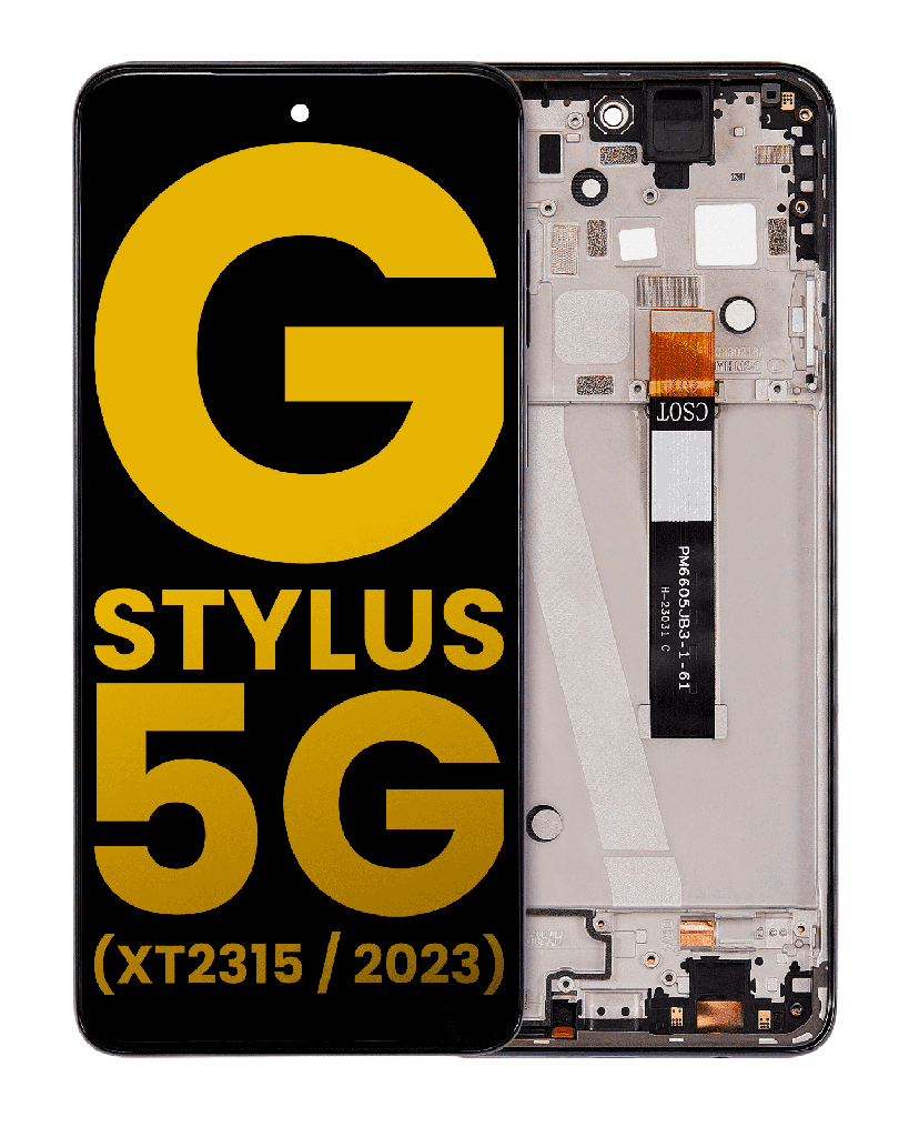 LCD Assembly With Frame Compatible For Motorola Moto G Stylus 5G (XT2315/2023) (Refurbished) (Cosmic Black)