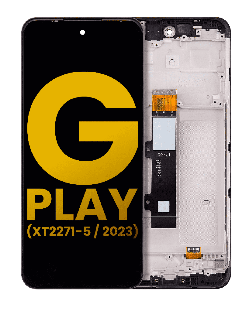 LCD Assembly With Frame Compatible For Motorola Moto G Play (XT2271/2023) (Refurbished) (Deep Indigo)