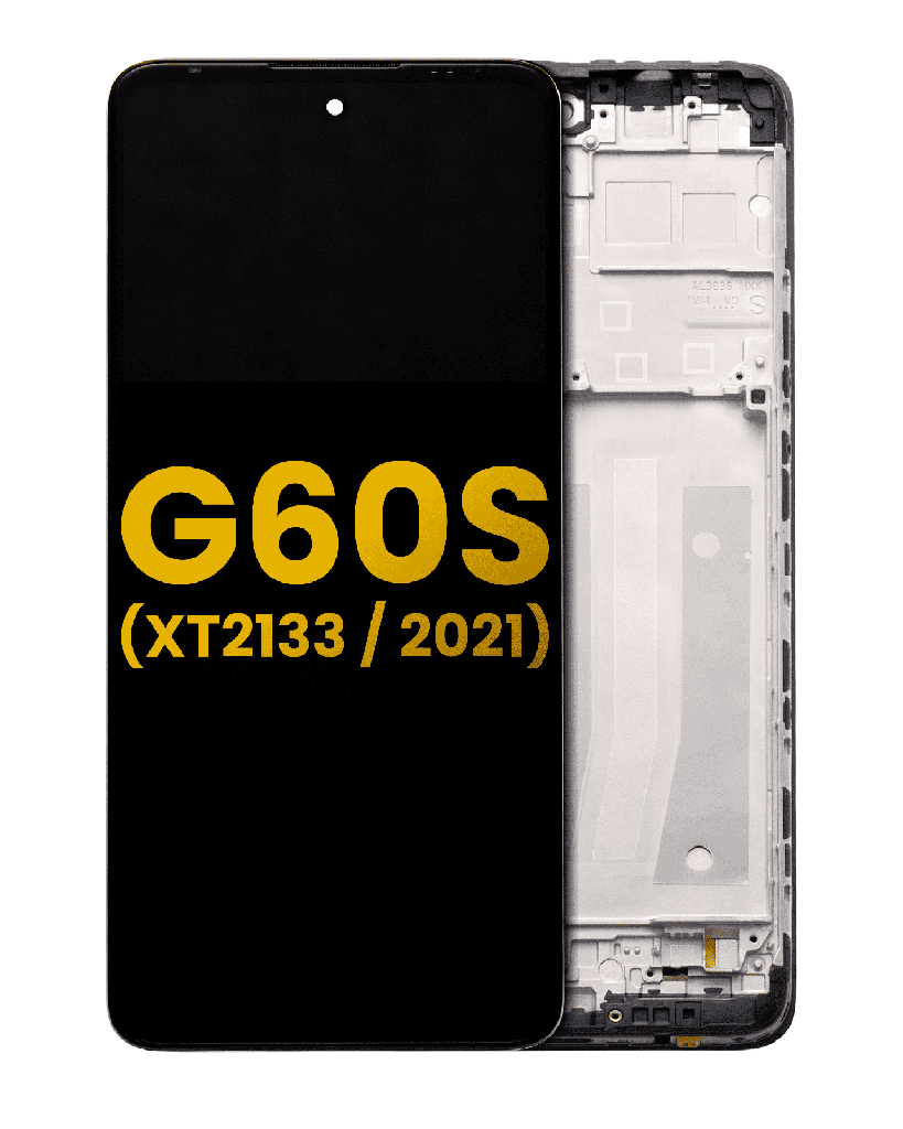 LCD Assembly With Frame Compatible For Motorola Moto G60S (XT2133/2021) (Refurbished) (Black)