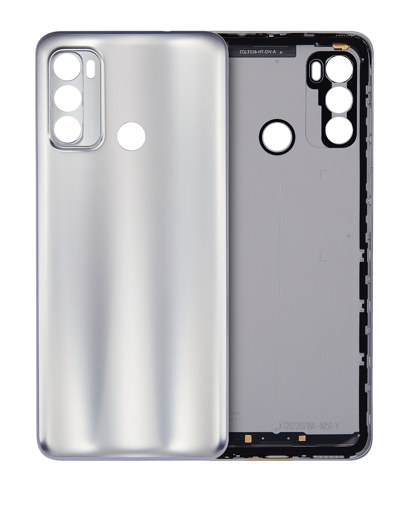 Back cover Glass Compatible For Motorola Moto G40 Fusion (XT2147-1/2021) (Silver)