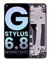 LCD Assembly With Frame Compatible For Motorola Moto G Stylus 6.8&quot; (XT2115/2021) (Genuine OEM) (Aurora Black)