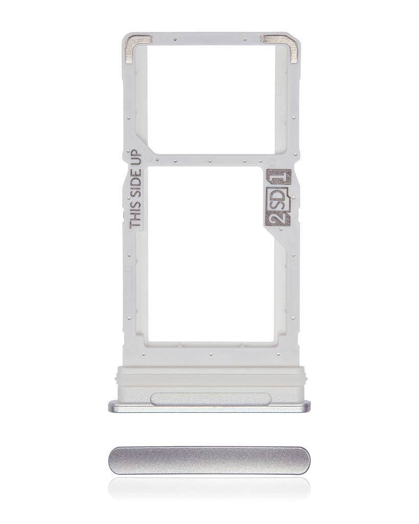 Dual Sim Card Tray Compatible For Motorola Moto G 5G (XT2113-3/2020) (Frosted Silver)