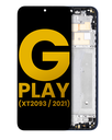 LCD Assembly With Frame Compatible For Motorola Moto G Play (XT2093/2021) (Refurbished) (Misty Blue)