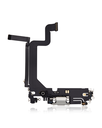 Charging Port Flex Cable Compatible For iPhone 14 Pro Max (Used OEM Pull) (Silver)