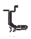 Charging Port Flex Cable Compatible For iPhone 14 Pro Max (Aftermarket Plus) (Space Black)