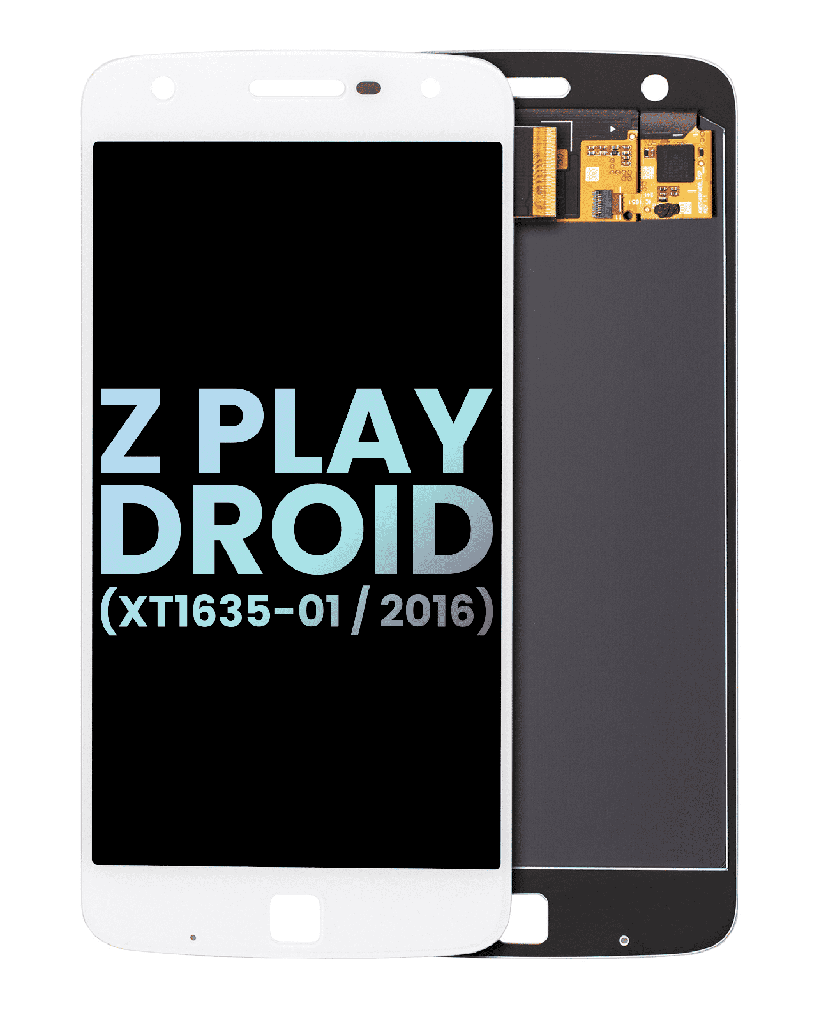 LCD Assembly Without Frame Compatible For Motorola Moto Z Play Droid (XT1635-01/2016) (Genuine OEM) (White)